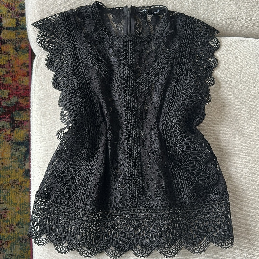 Never worn - Zara lace top